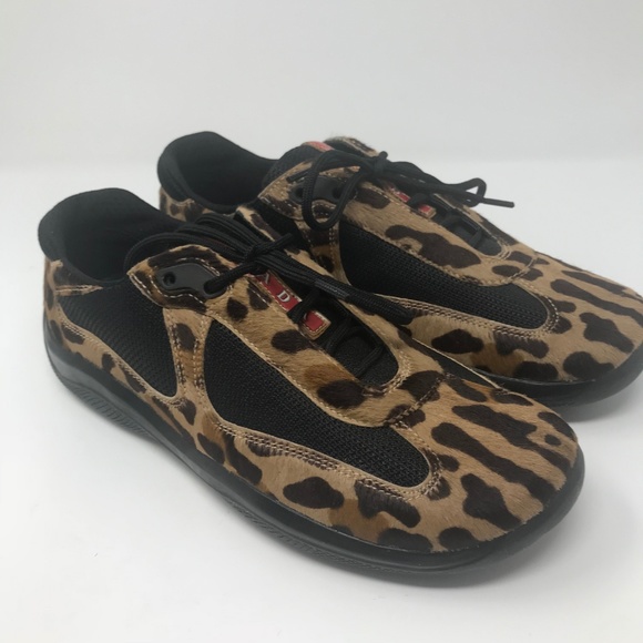 prada leopard sneakers